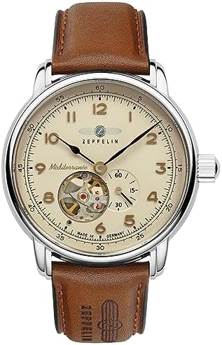 Amazon.com: Zeppelin Z96645 Mens Mediterranee 1921 Leather Strap